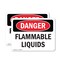 Signmission Flammable Liquids Danger Sign, Plastic, 14in W x 10in L, 2PK OS-2PACK-DS-P-1014-L-1827 - alternate 1